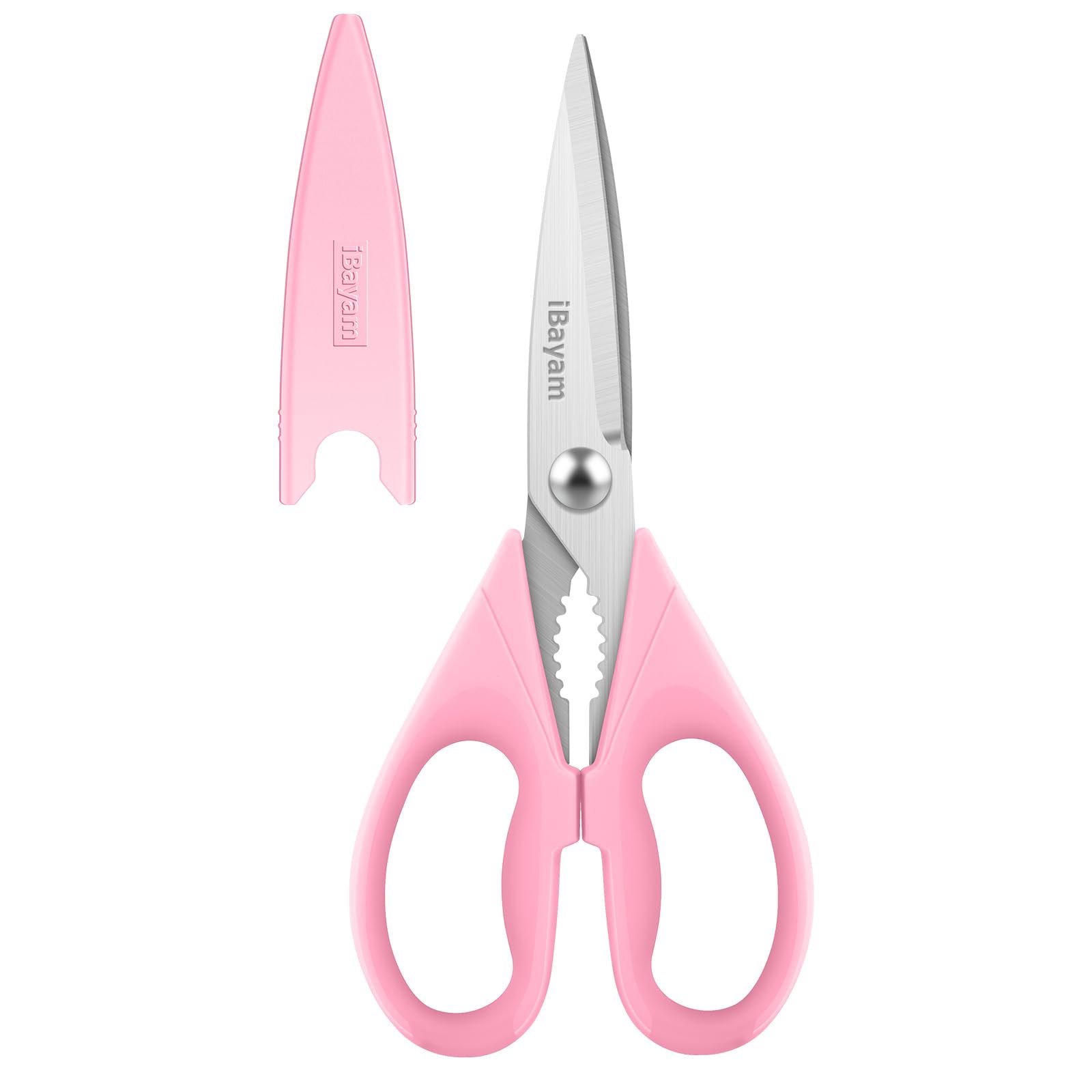 iBayam Pink Kitchen Scissors All Purpose Heav...