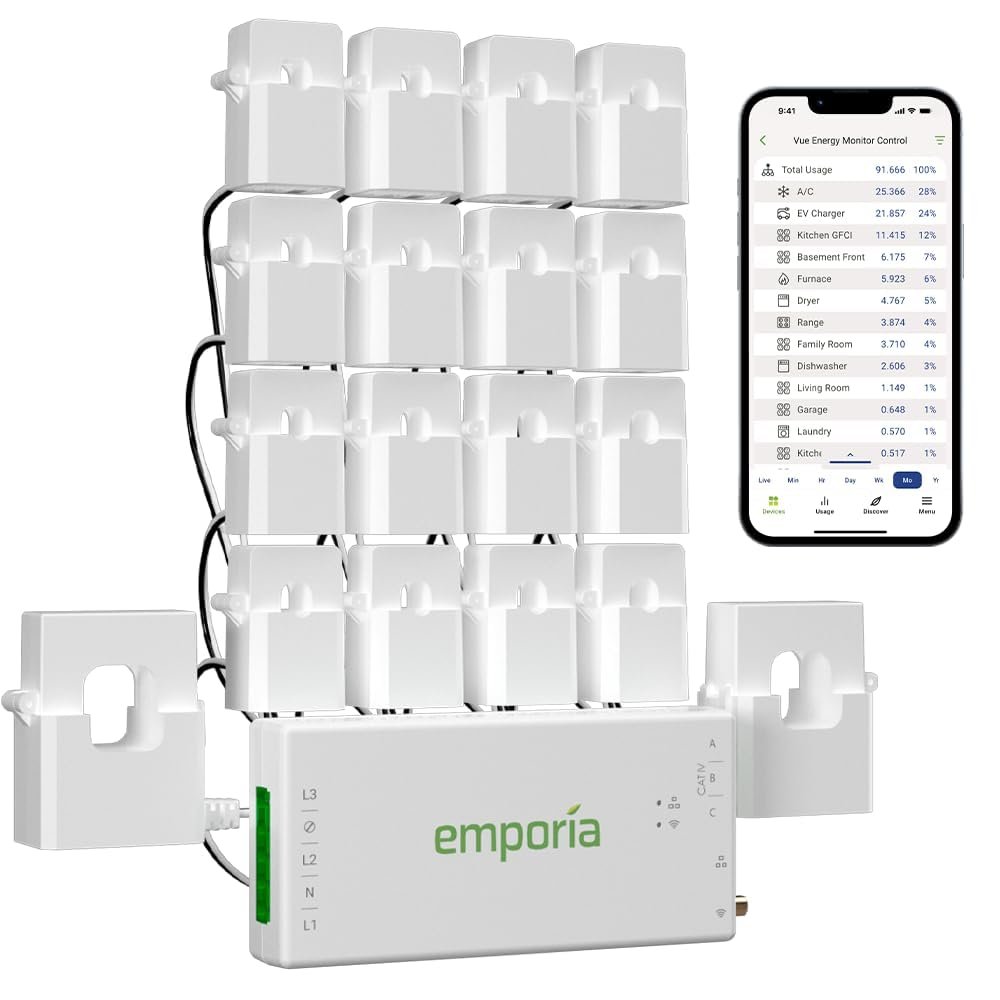 Emporia Vue 3 Home Energy Monitor - Smart Hom...
