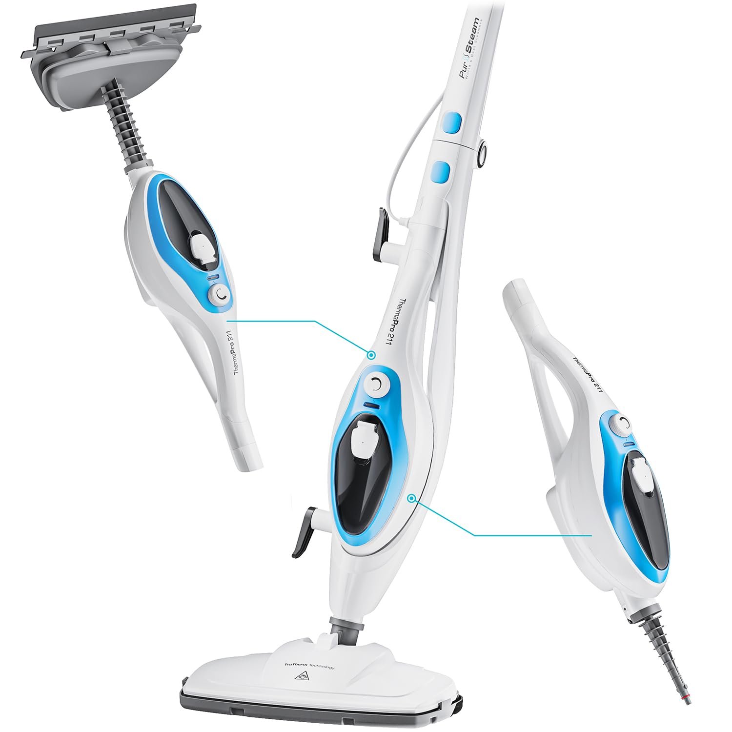 PurSteam 10-in-1 Steam Mop, Floor Steamer wit...