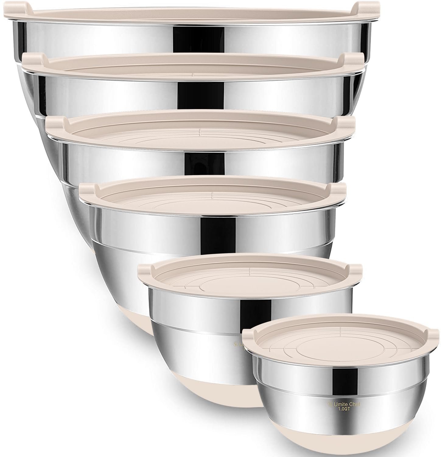 Umite Chef Mixing Bowls with Airtight Lids, 6...