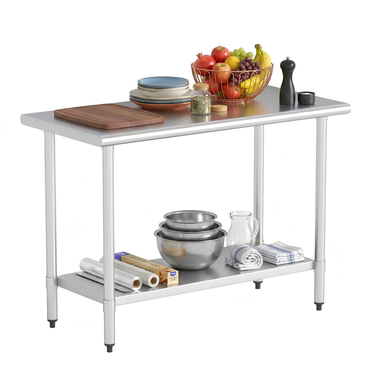 FDW Stainless Steel Work Table 24 x 48 Inches...