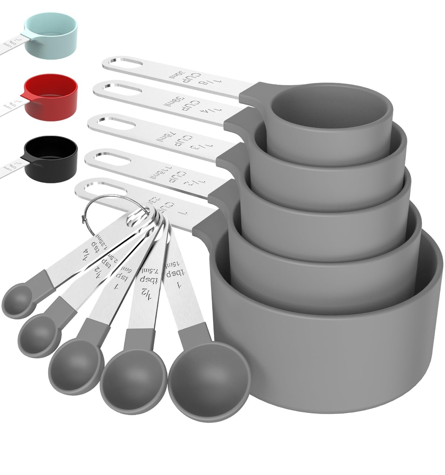 Measuring Cups & Spoons Set, Stackable Cups a...