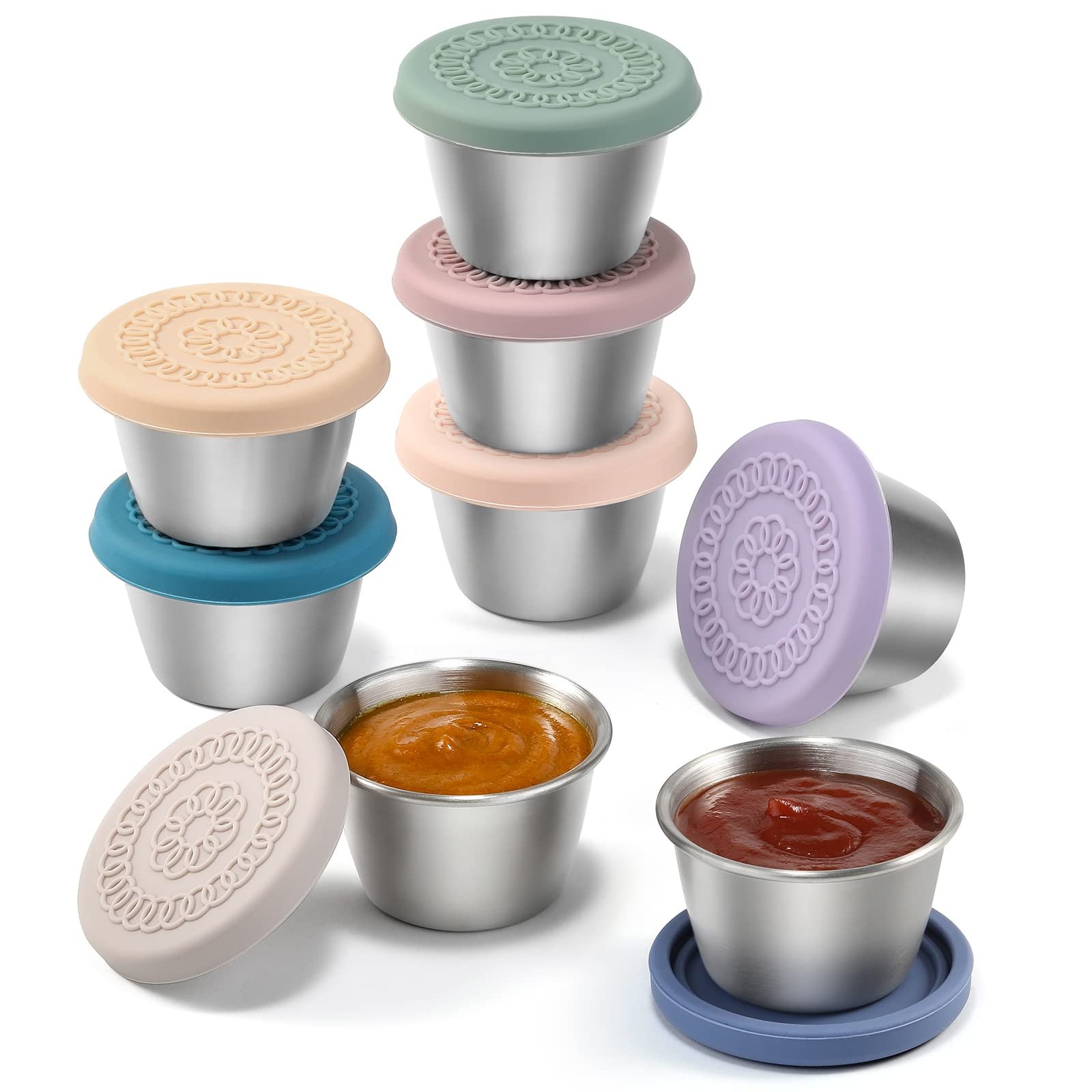 [8 Pack] Salad Dressing Container To Go, 2.4o...