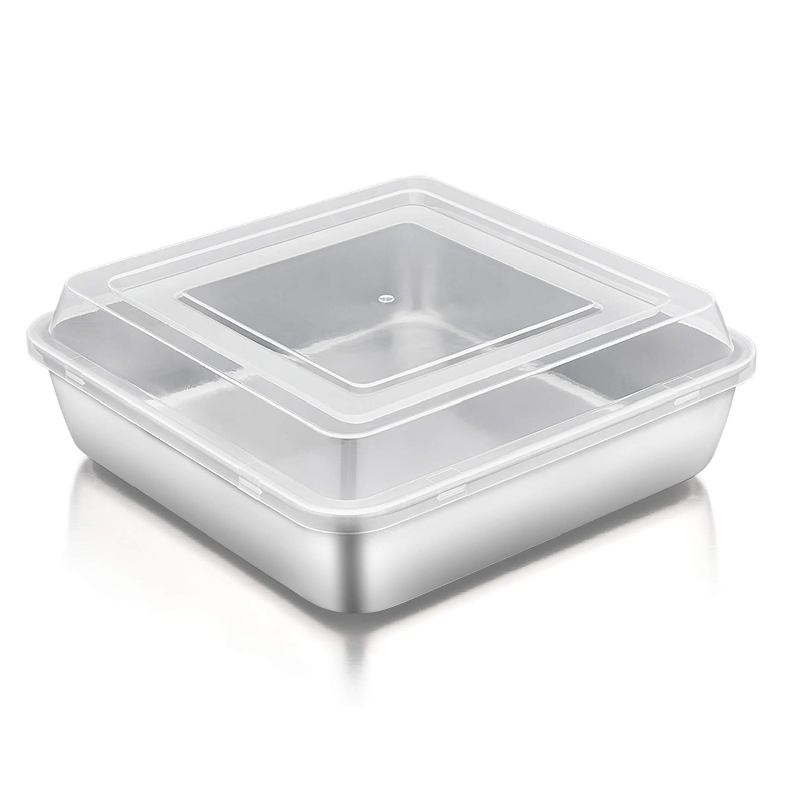 TeamFar 8x8 Inch Baking Pan with Lid, Stainle...