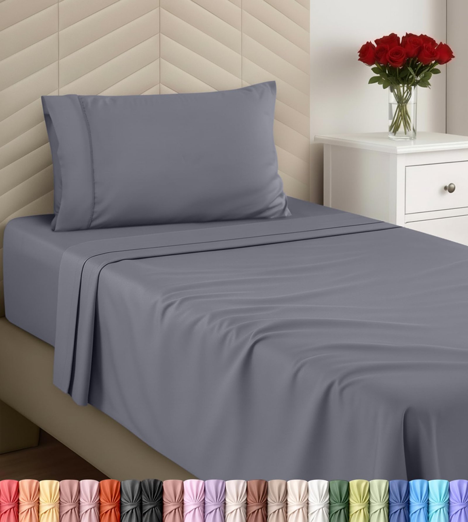 Utopia Bedding Twin XL Sheet Set 3 Piece Soft...