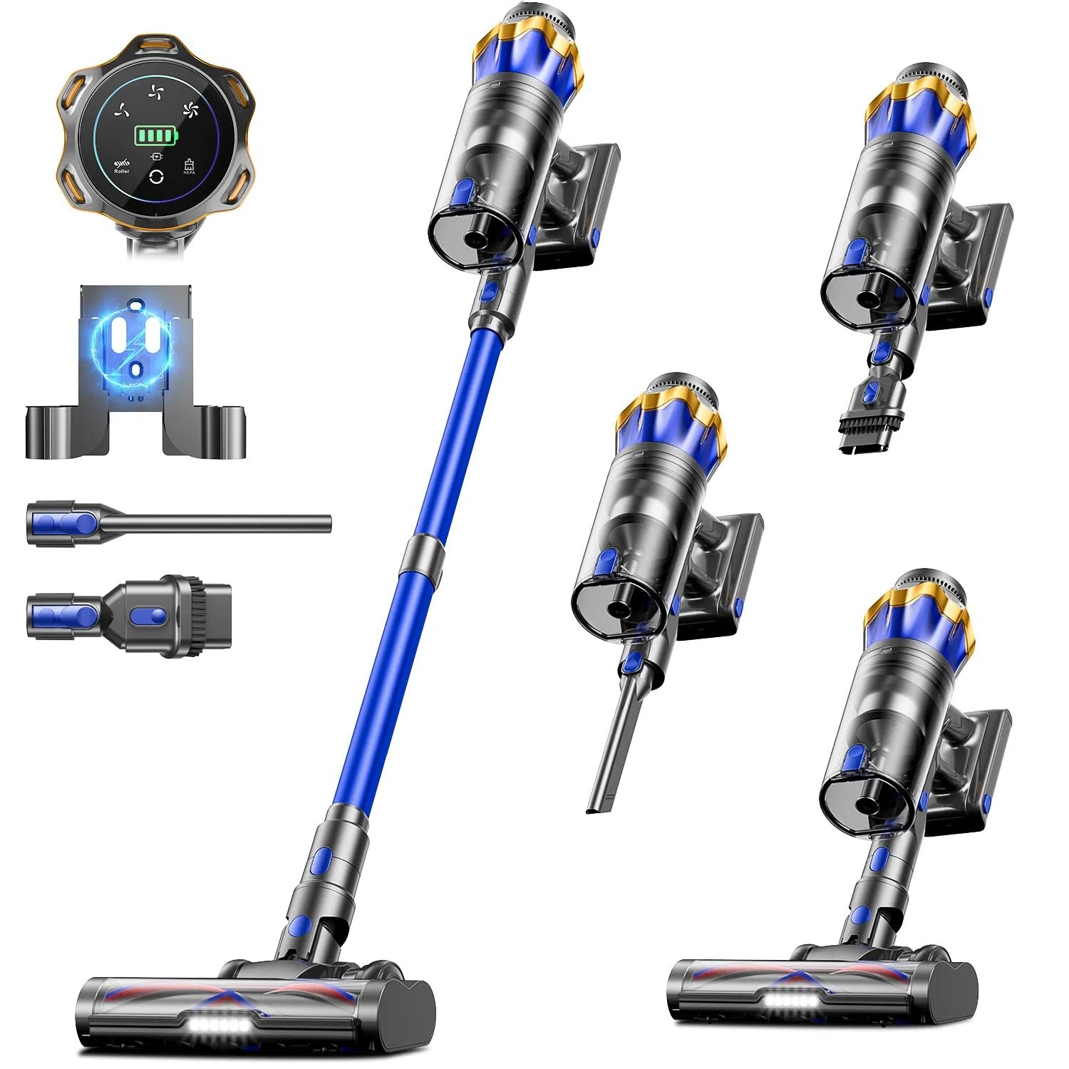 Cordless Vacuum Cleaner, Upgraded 650W 55KPA ...