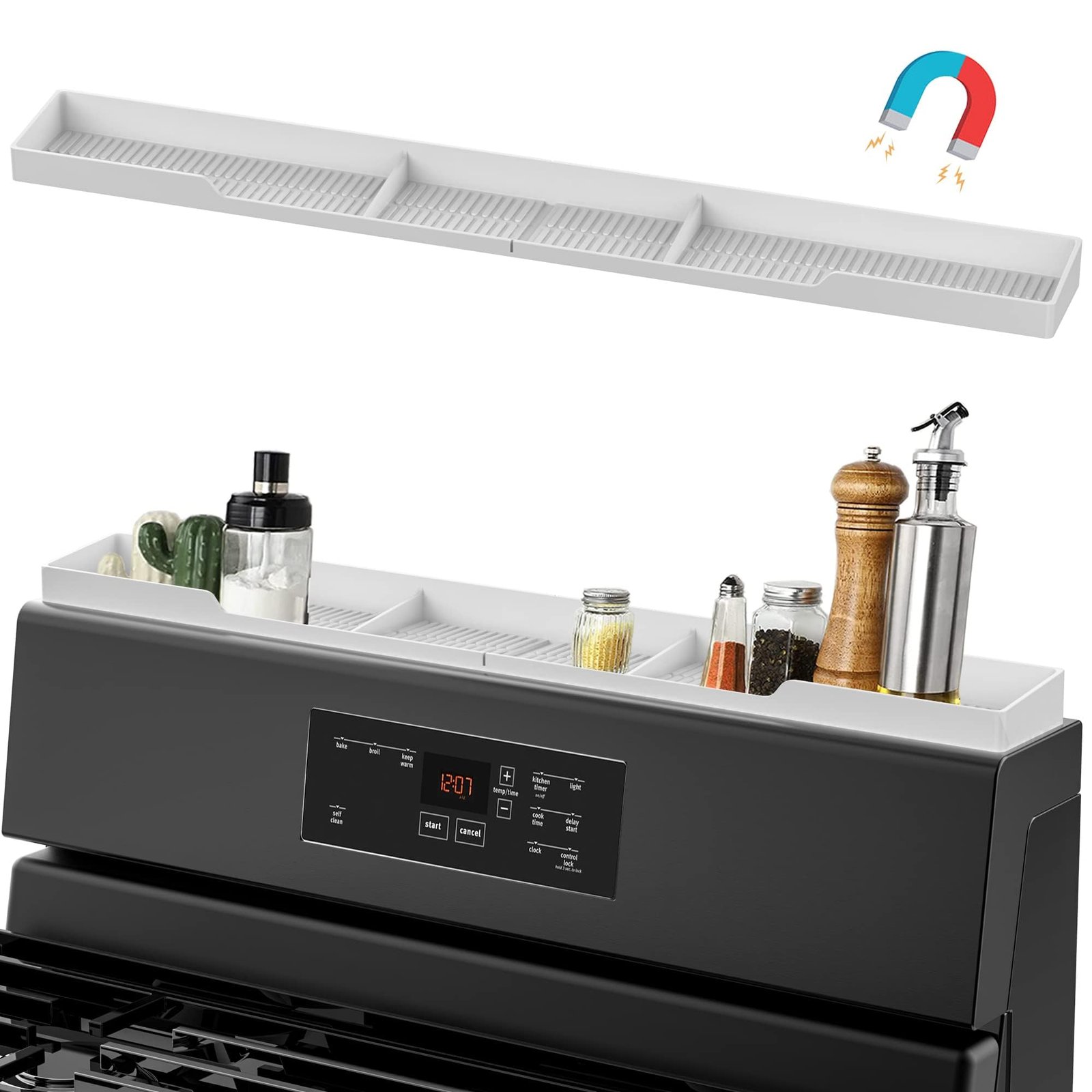 AWOKE Stove Top Shelf 30 Inch - Silicone Mate...