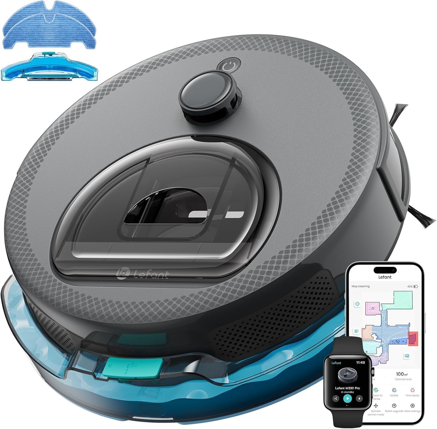 Lefant Robot Vacuum and Mop, Smart Mapping an...