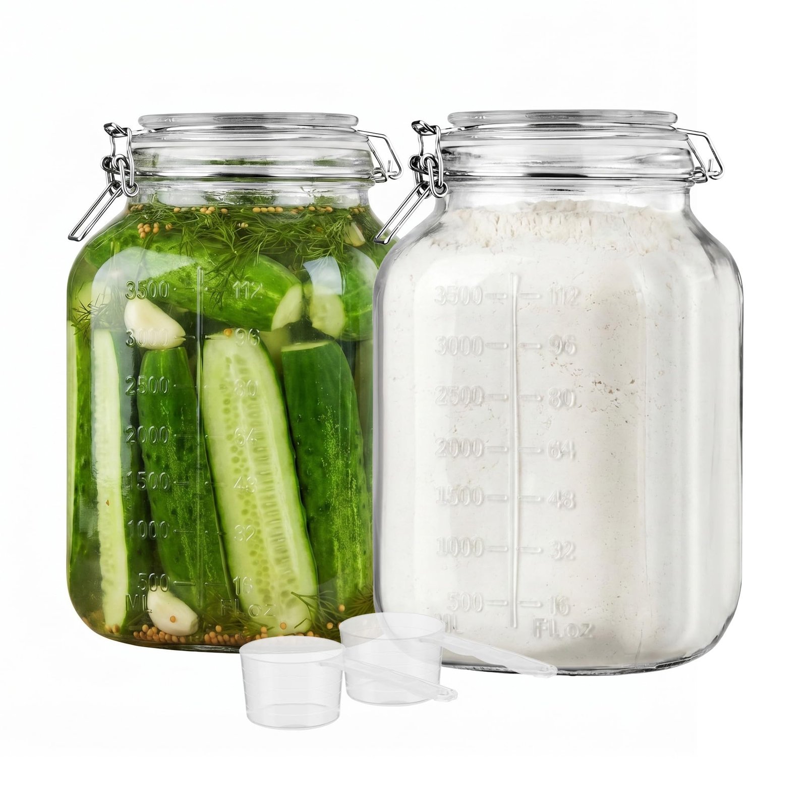 Vtopmart 1.1 Gallon Glass Storage Jars with A...