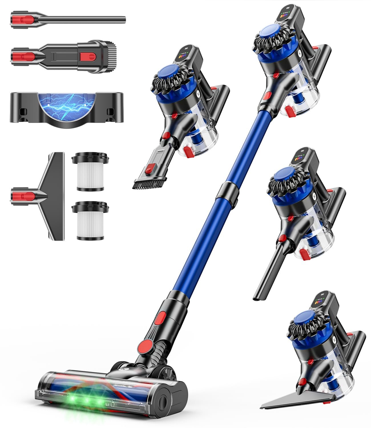 KARDV Cordless Vacuum Cleaner, 500W/40Kpa Vac...
