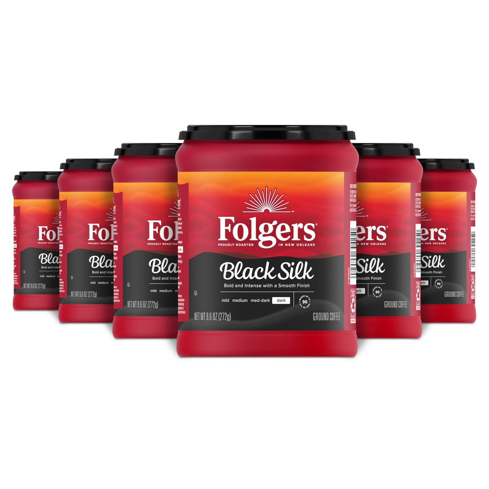 Folgers Black Silk Dark Roast Coffee, 9.6 Oun...