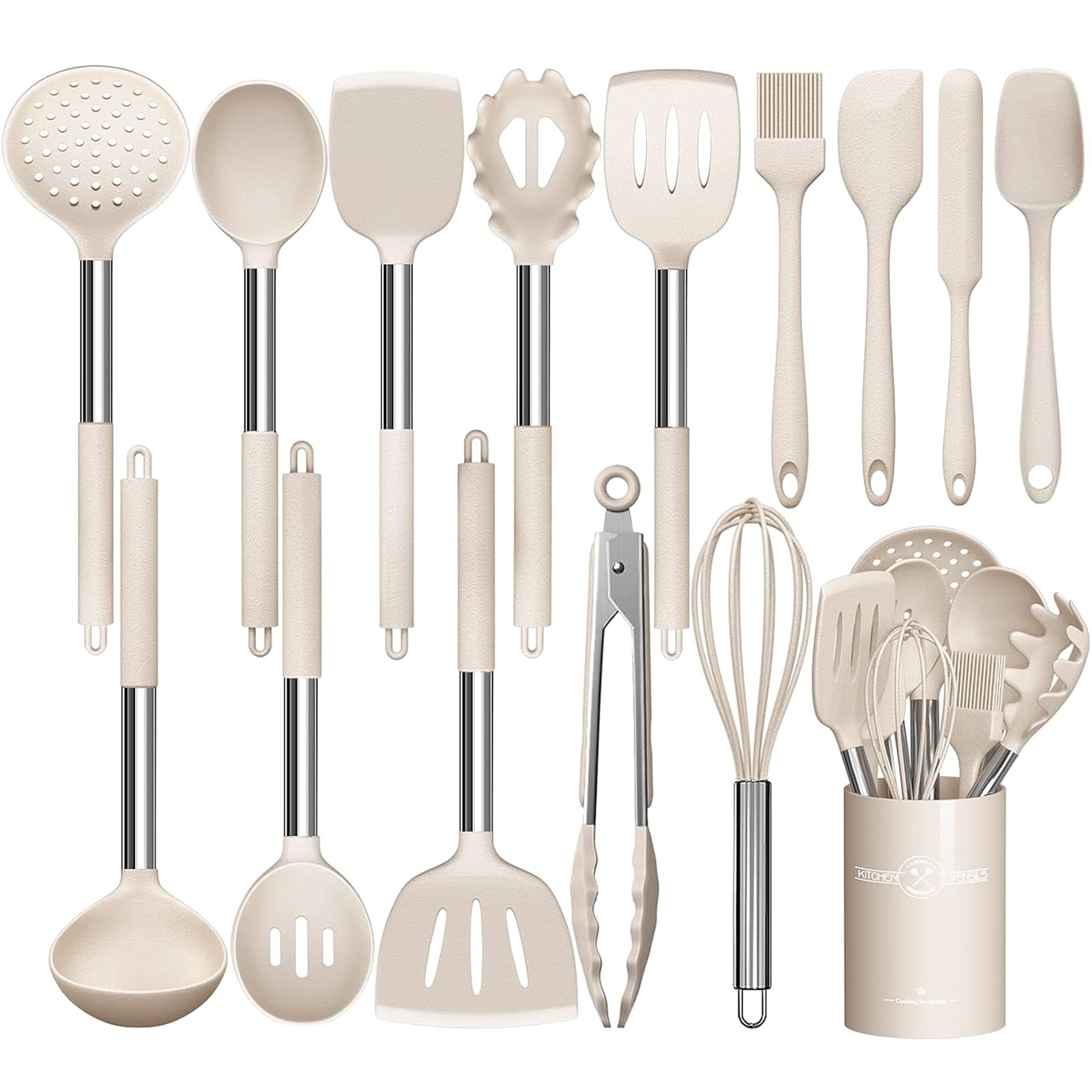 Stainless Steel Kitchen Cooking Utensil Set, ...