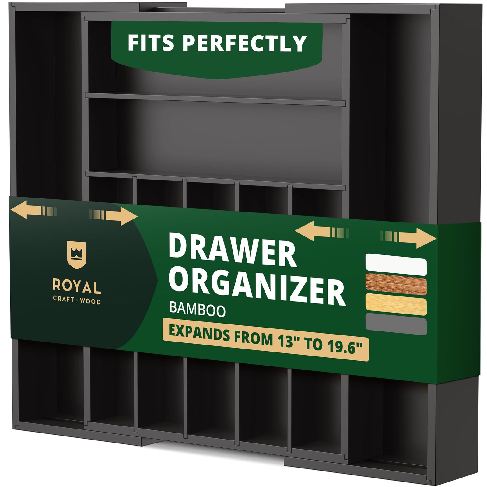 ROYAL CRAFT WOOD Luxury Bamboo Kitchen Drawer...