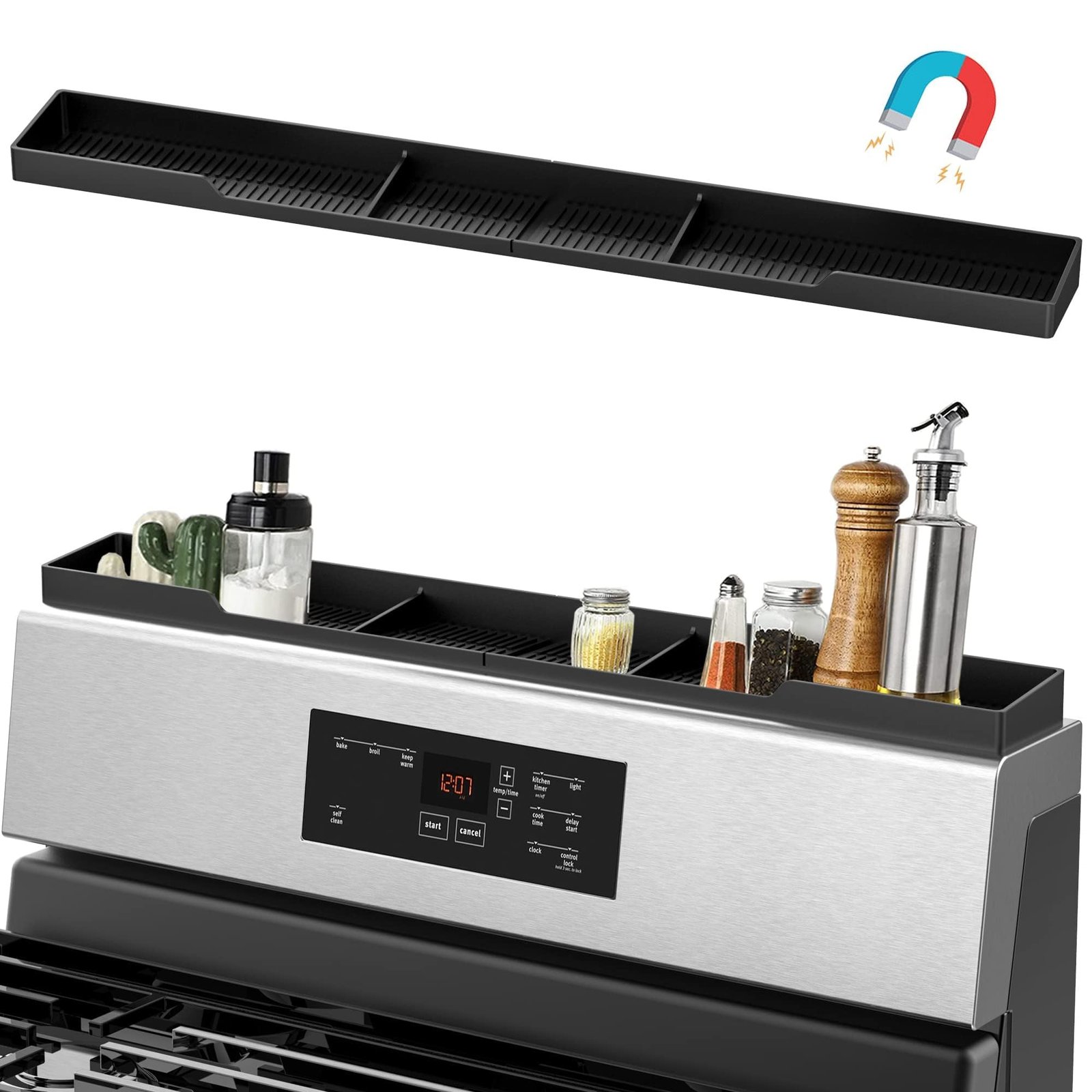 AWOKE Stove Top Shelf 30 Inch - Silicone Mate...