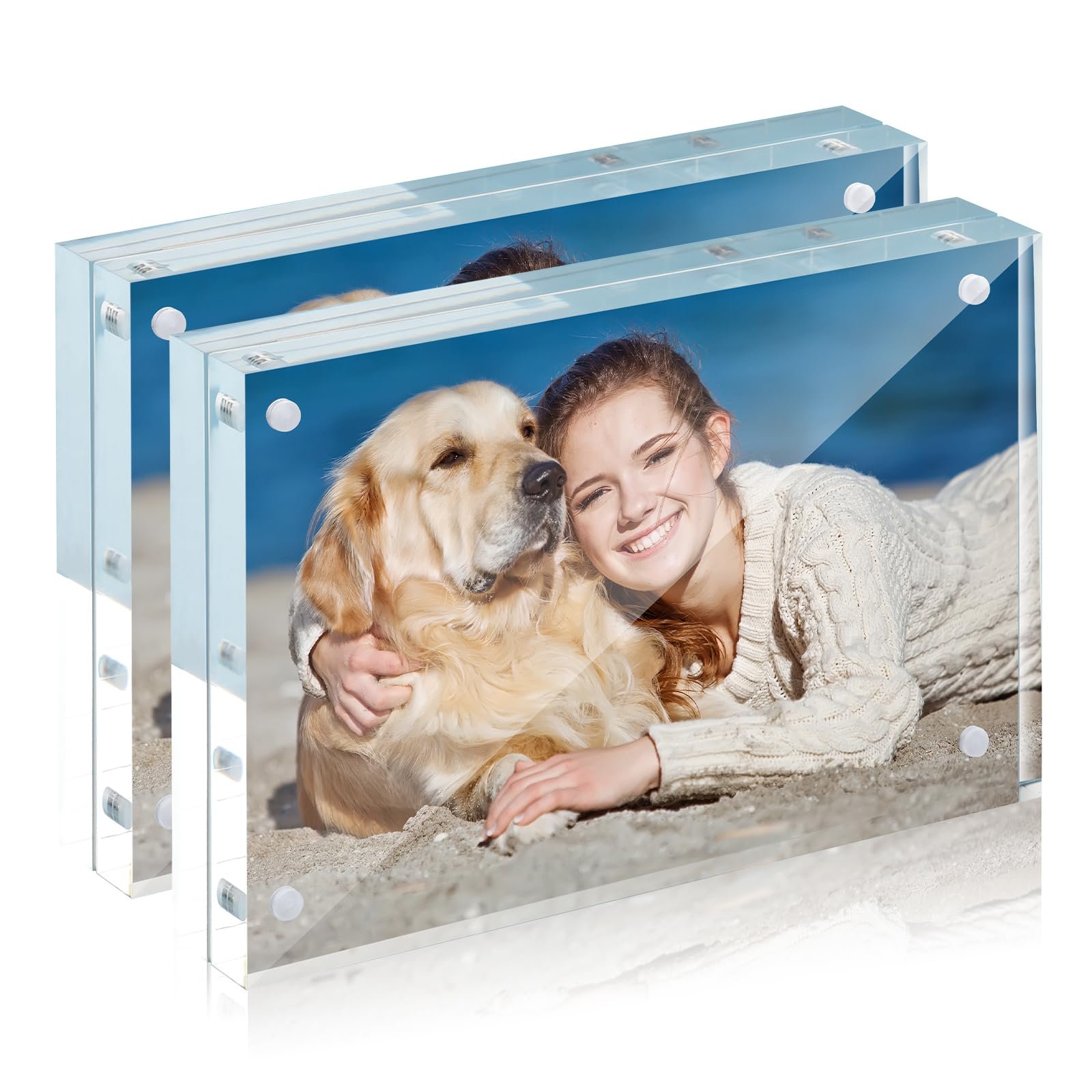 TWING 4x6 Acrylic Frame 2 Pack,20MM Thicker F...
