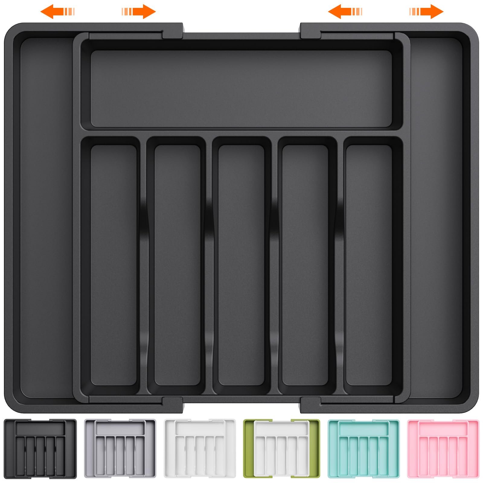 Lifewit Extra Large Silverware Drawer Organiz...