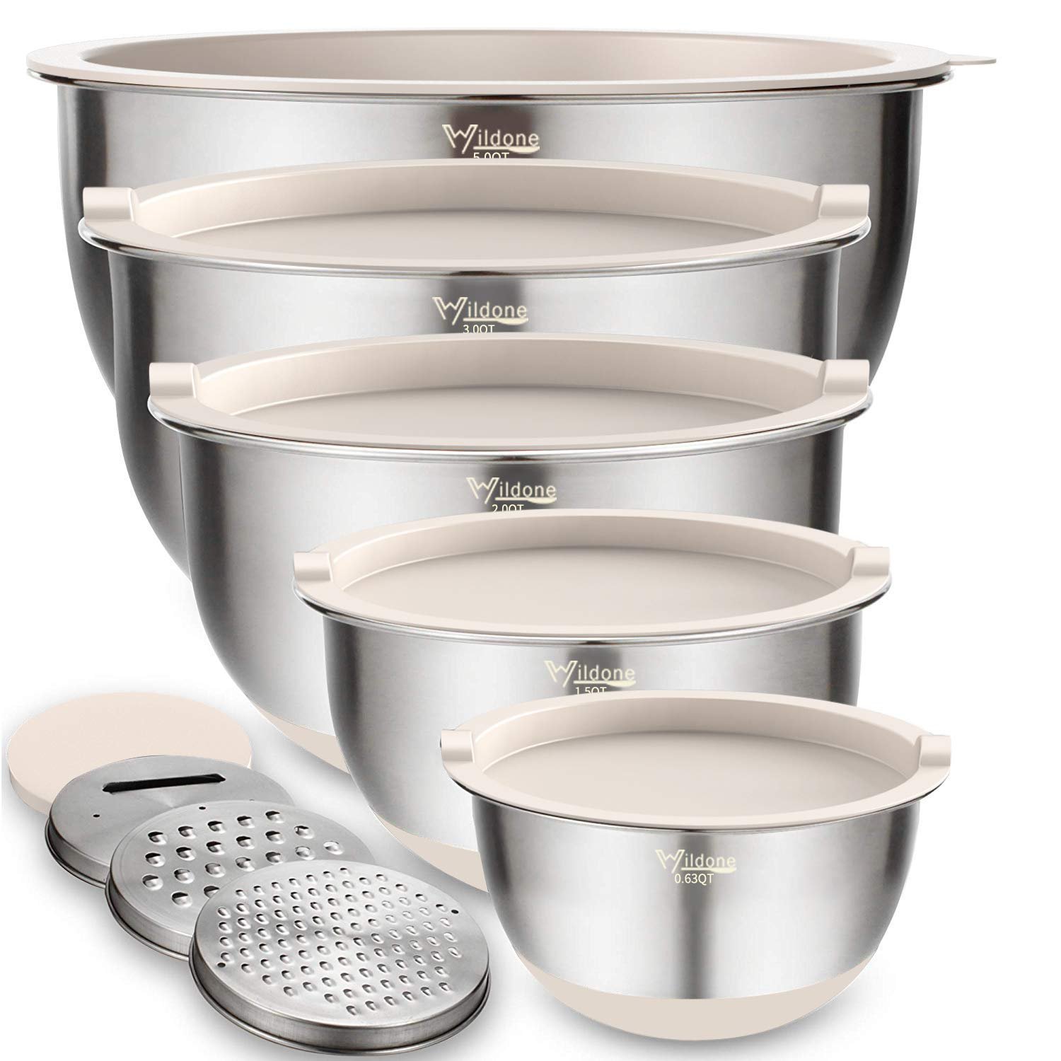 Wildone Mixing Bowls with Airtight Lids Set, ...