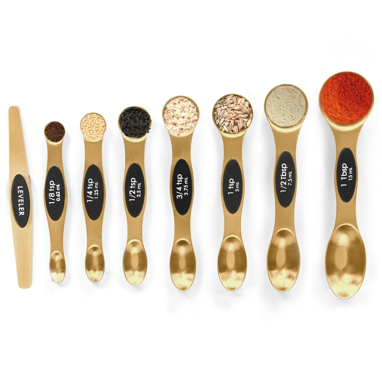 Magnetic Measuring Spoons Set Stainless Steel...