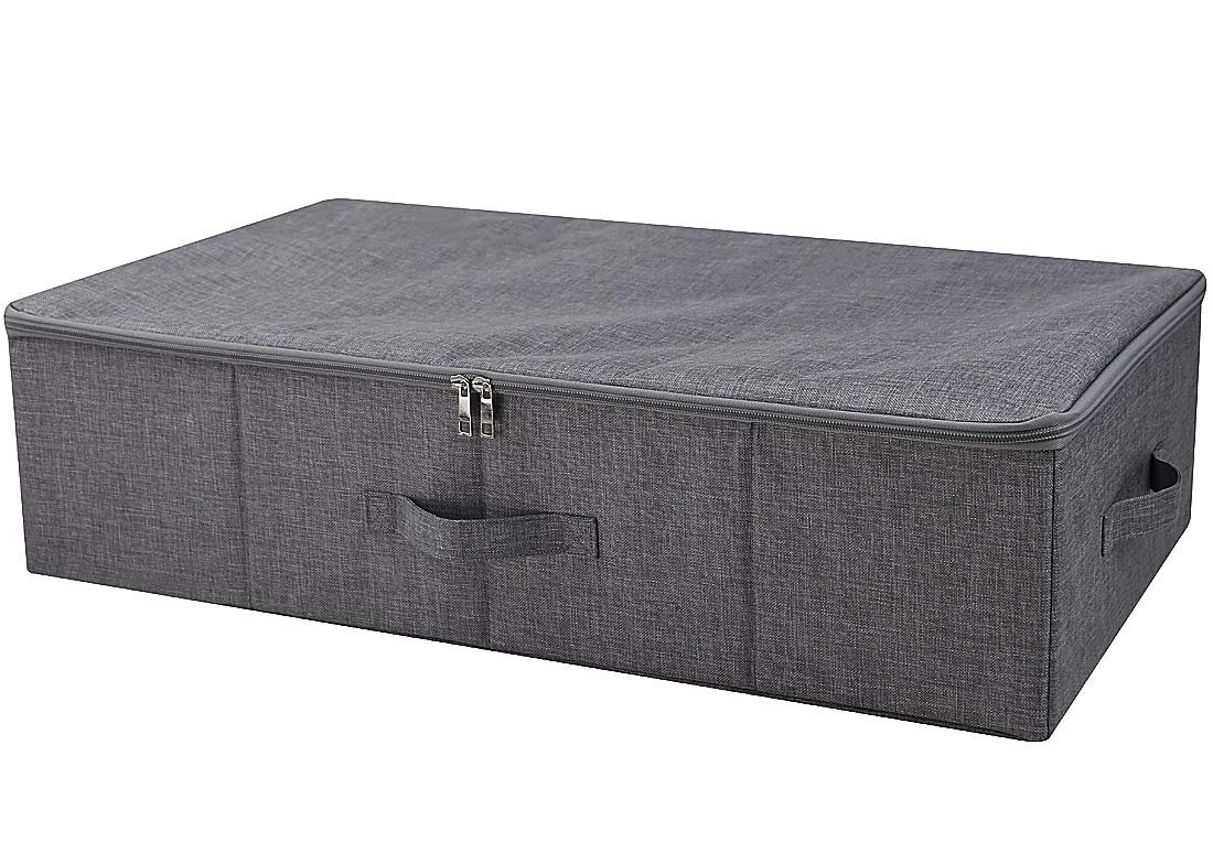Folding Fabric Rigid Under Bed Closet Storage...