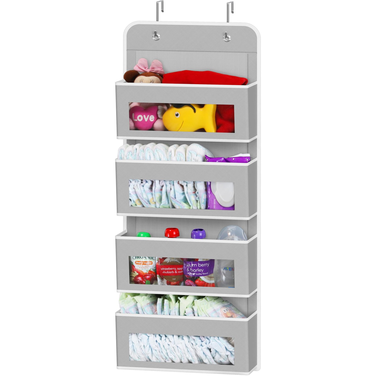 Simple Houseware 4 Clear Window Pocket Over D...