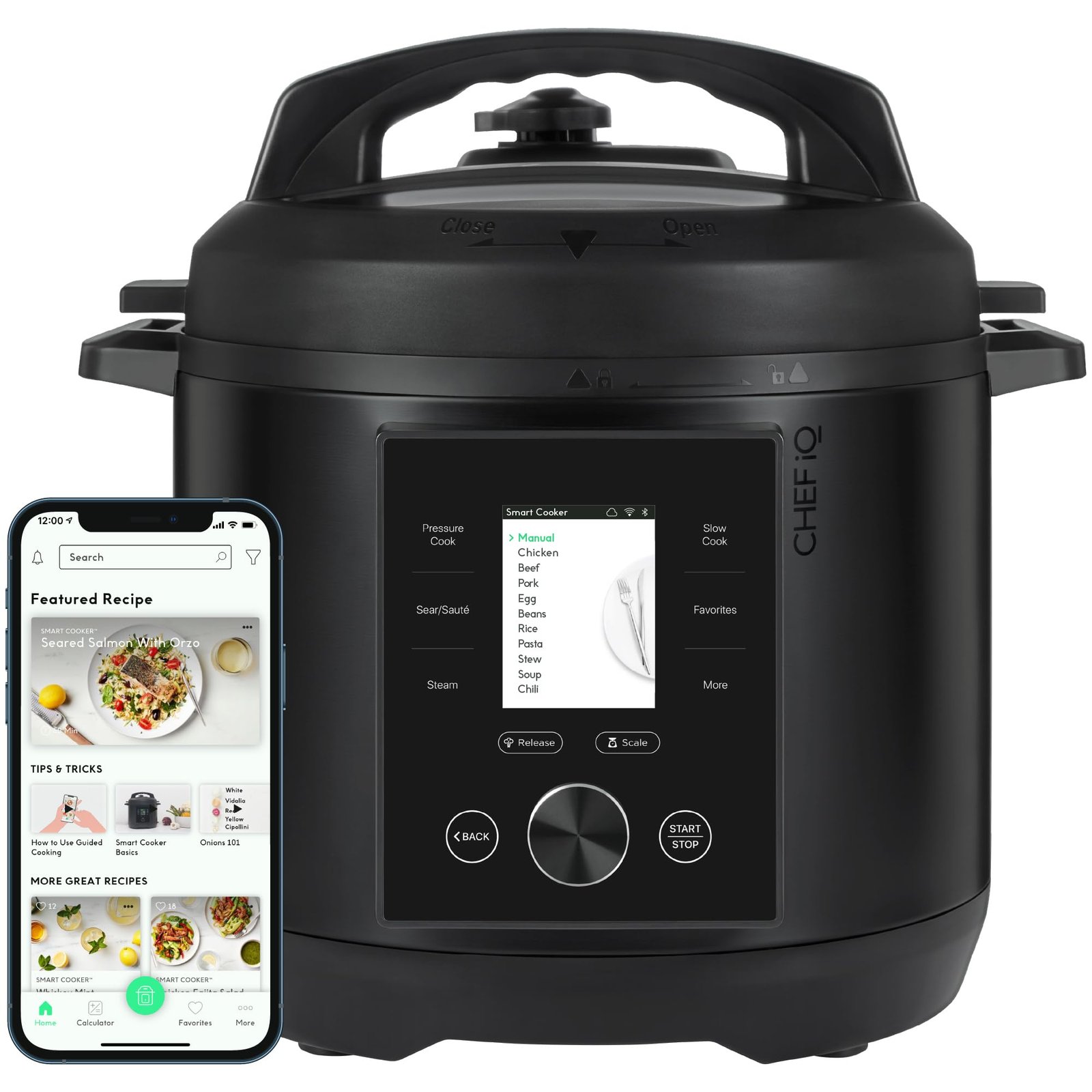 CHEF iQ Smart Pressure Cooker with WiFi and B...
