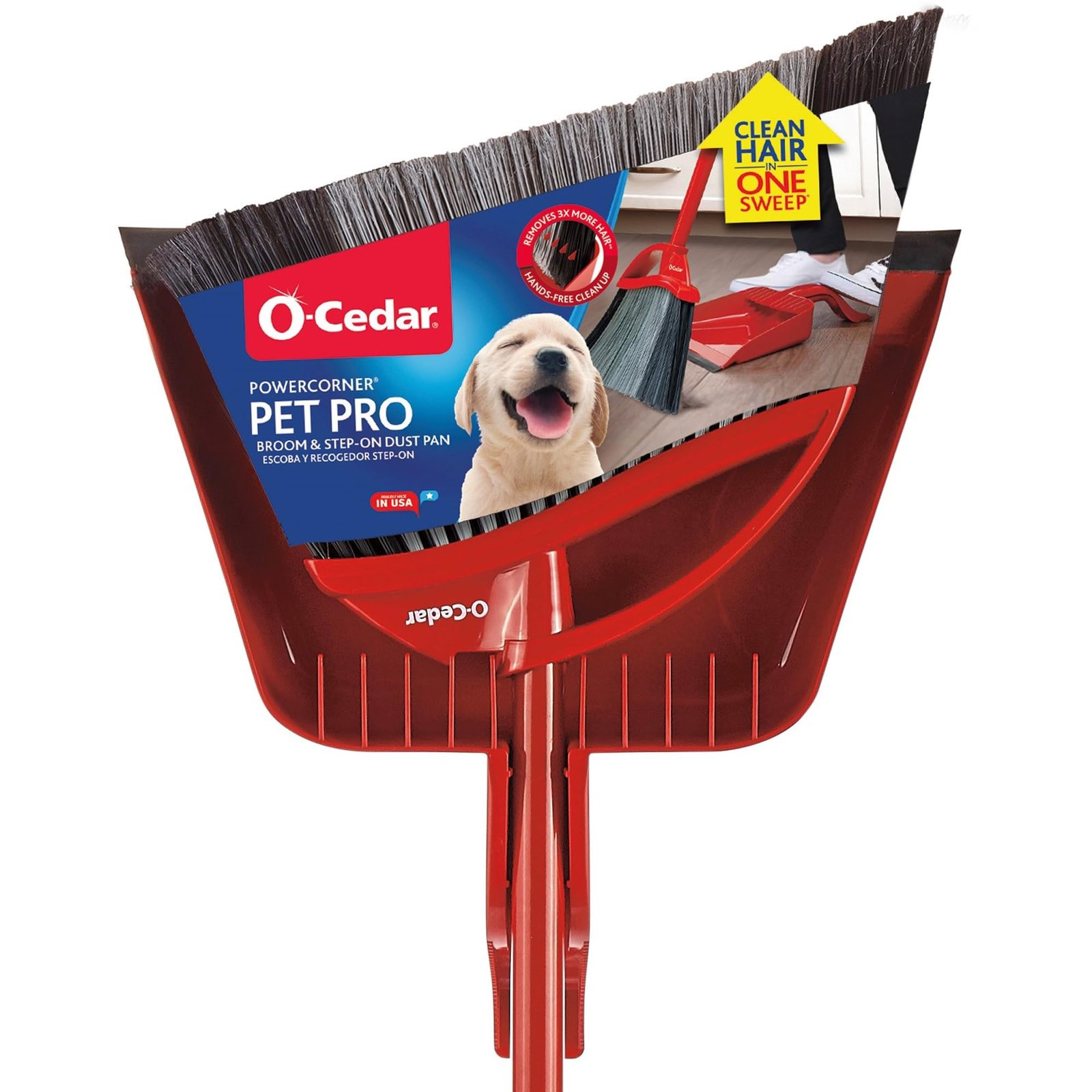 O-Cedar Pet Pro Broom with Step-On Dustpan | ...