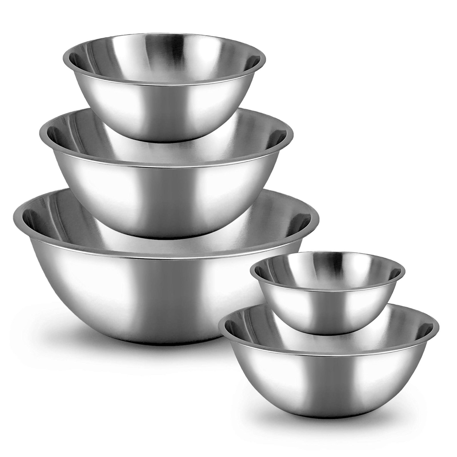 Stainless Steel Mixing Bowls Set, 5-Piece Mea...
