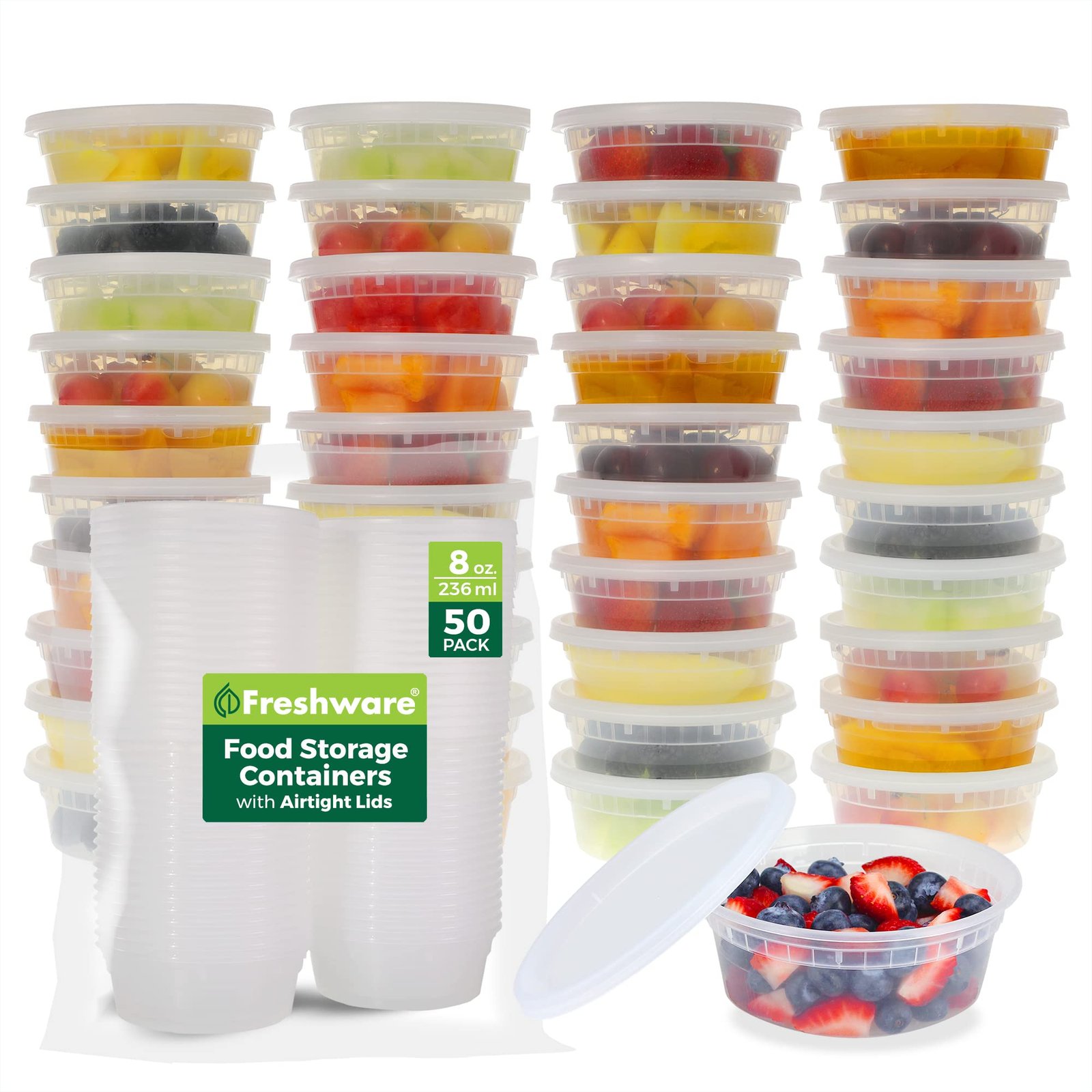 Freshware Food Storage Containers [50 Set] 8 ...