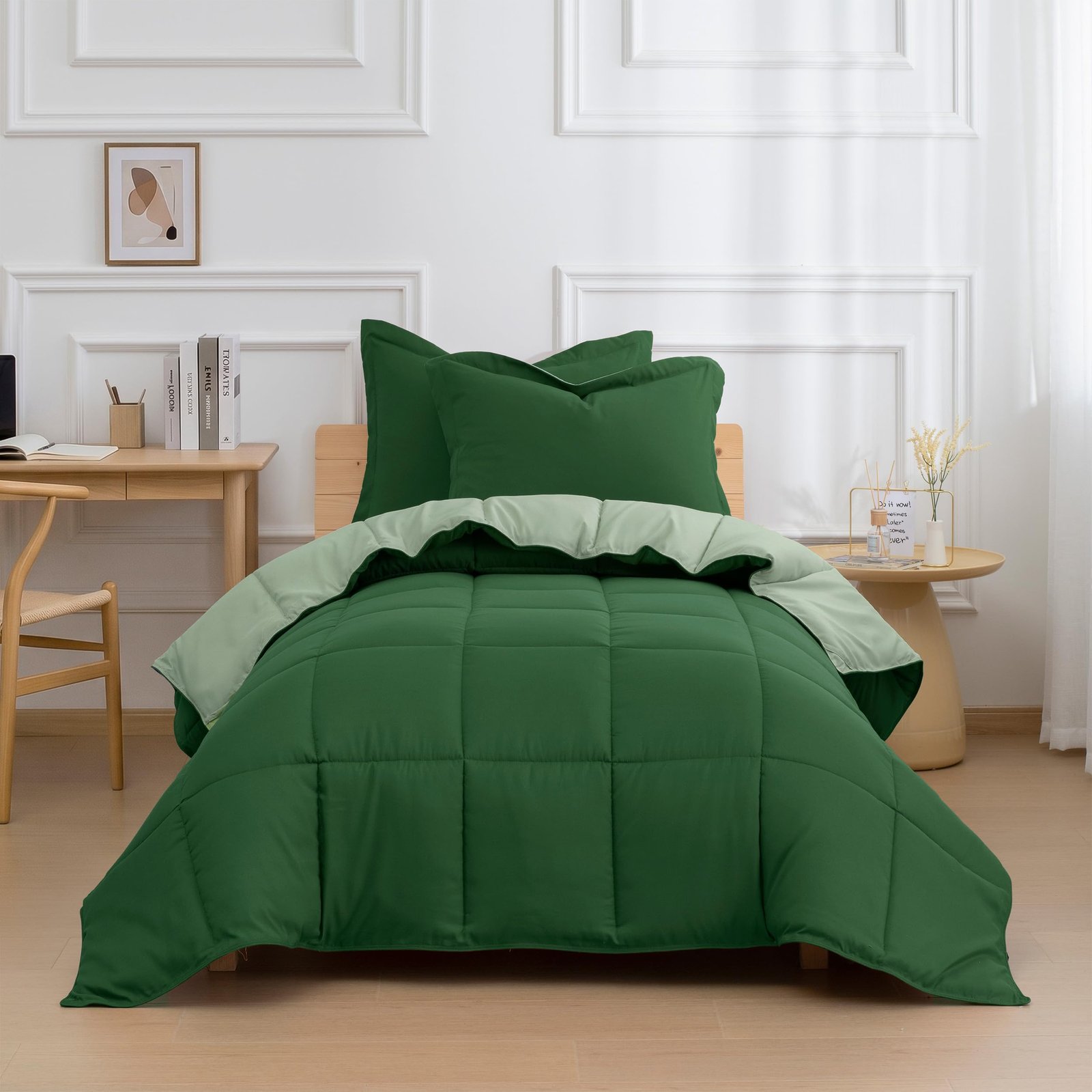 HIG 3pc Green Twin/Twin XL Bedding Comforter ...