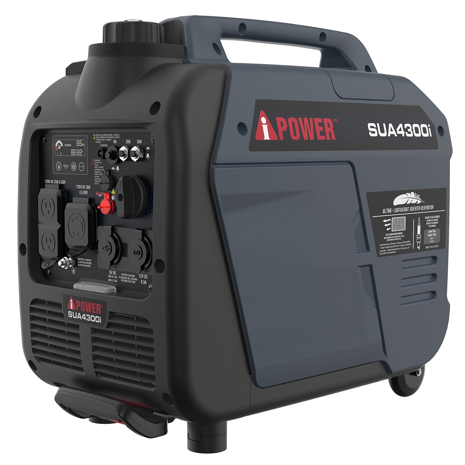 A-iPower 4300 Watt Quiet Gas Portable Inverte...