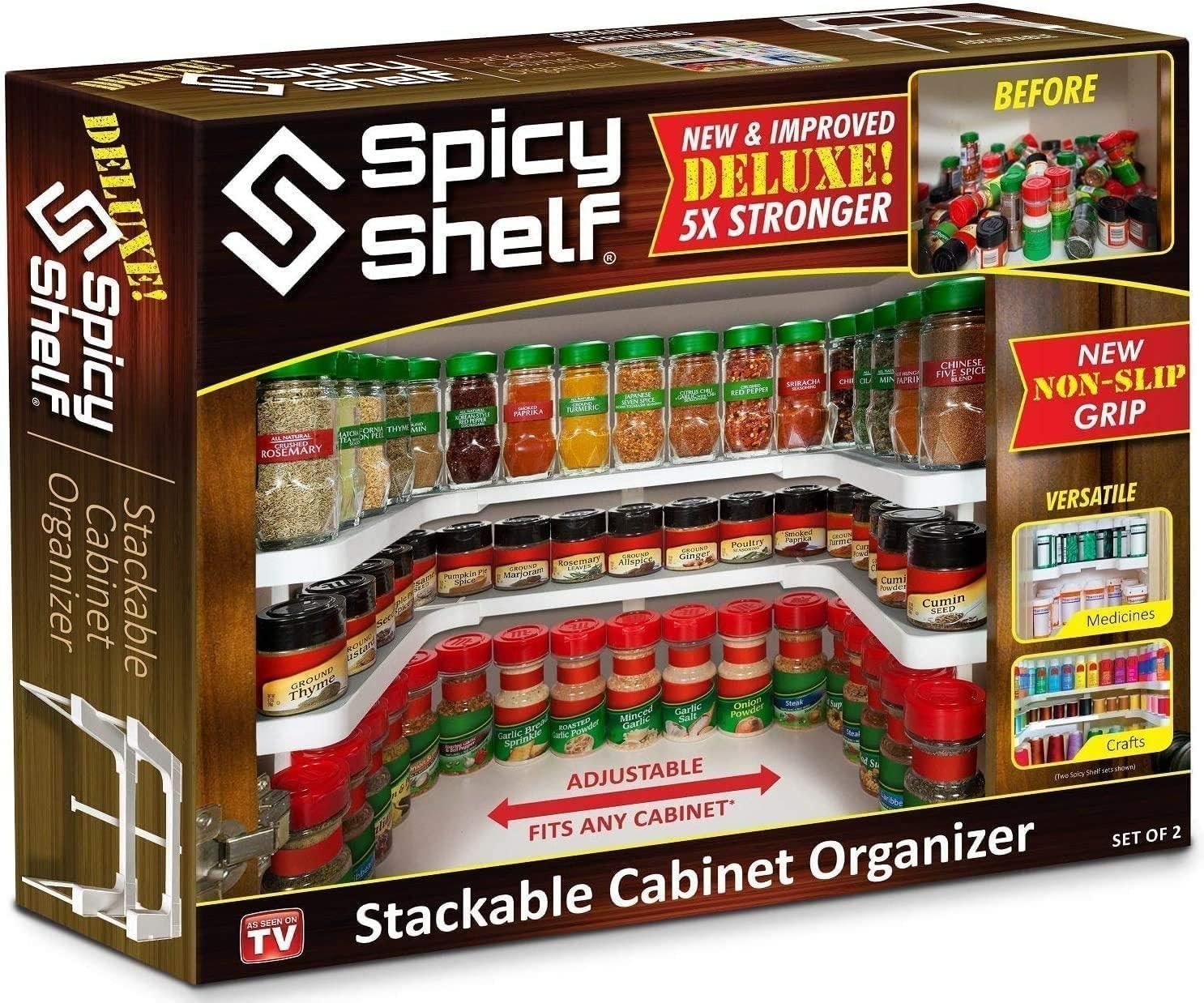 Deluxe - Expandable Spice Rack and Stackable ...