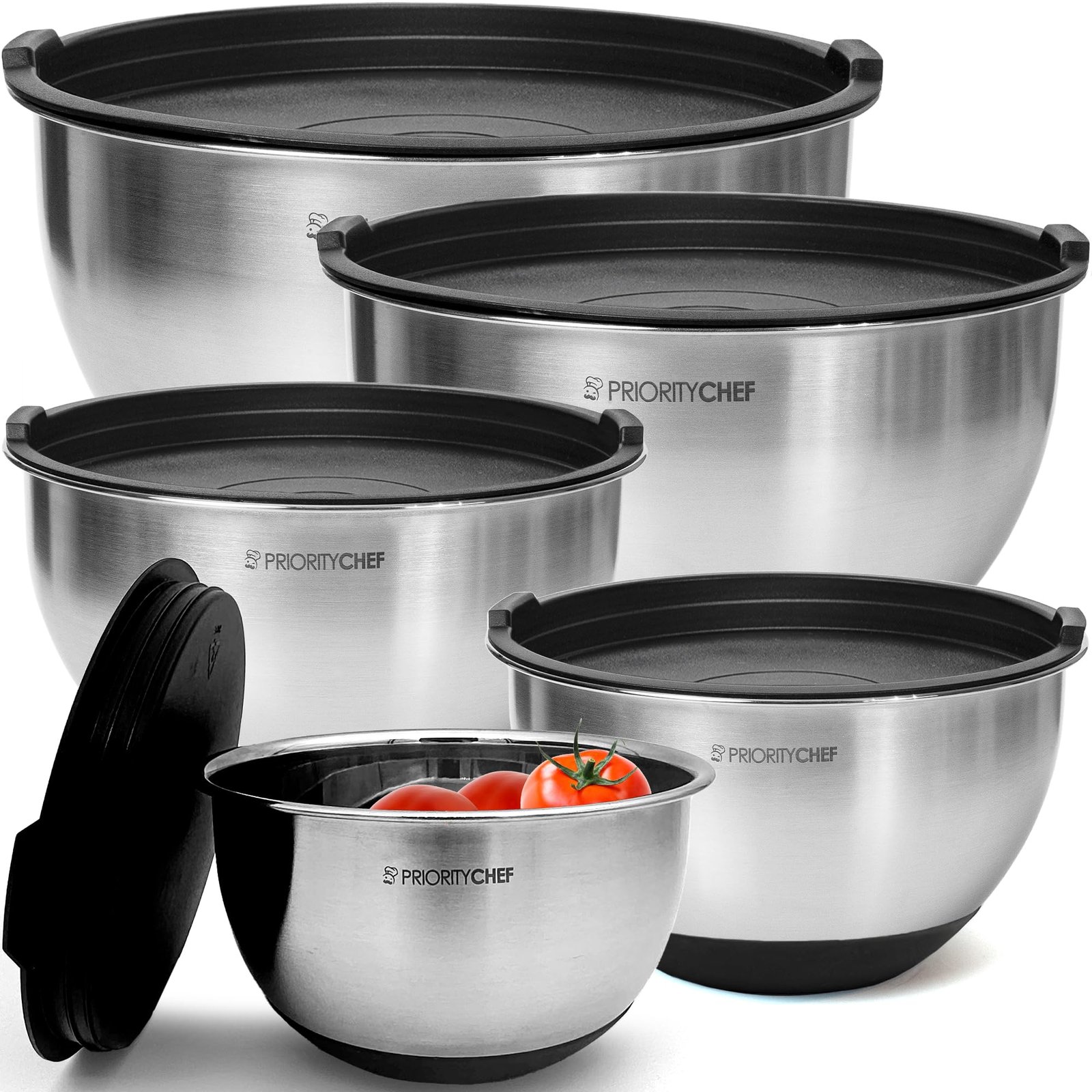 Premium Mixing Bowls With Lids Set, Airtight ...