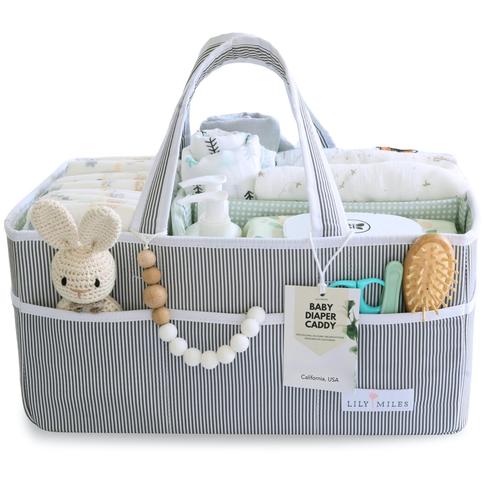 Lily Miles Baby Diaper Caddy Organizer - Larg...