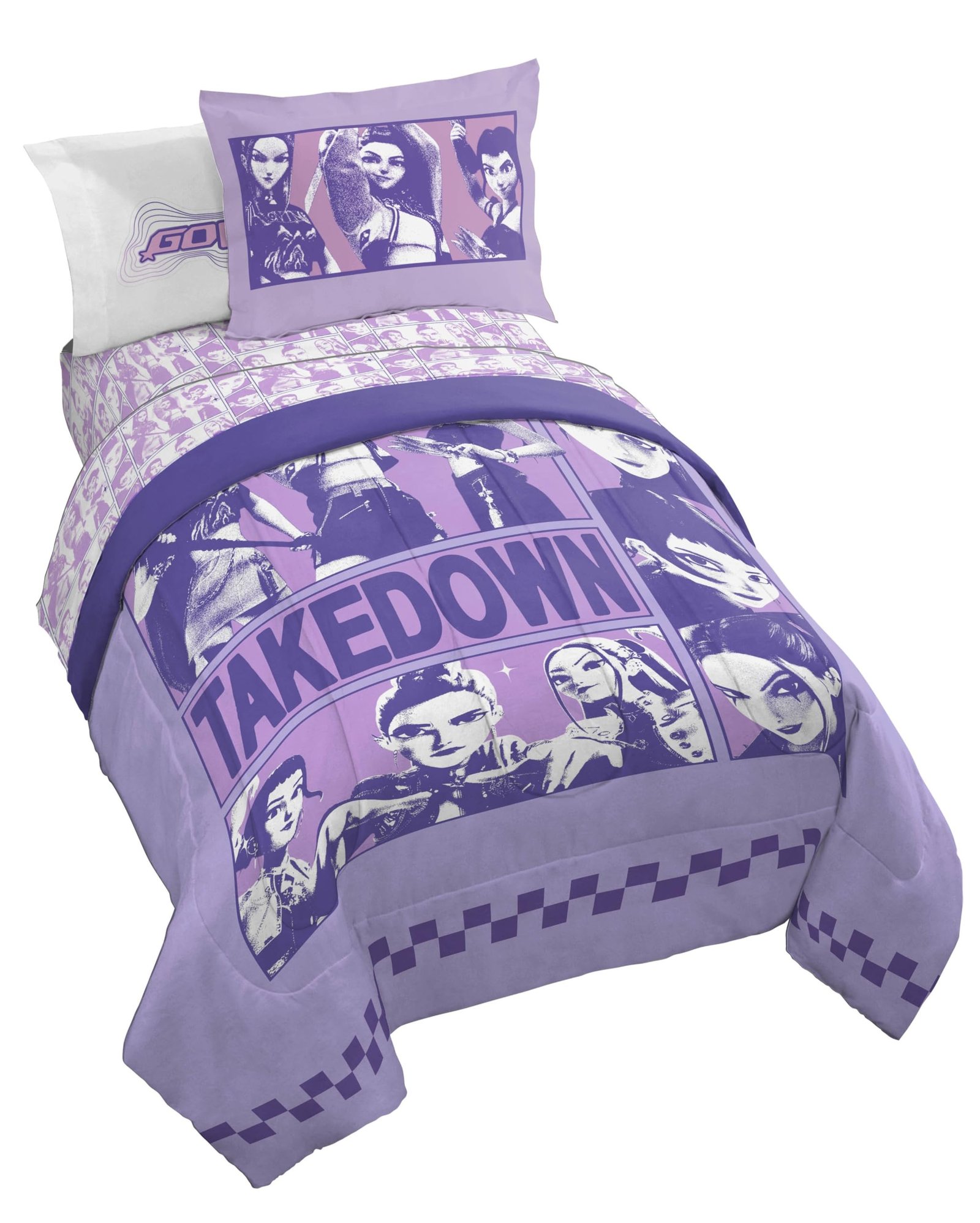 KPOP Demon Hunters Twin Comforter Set 5 Piece...