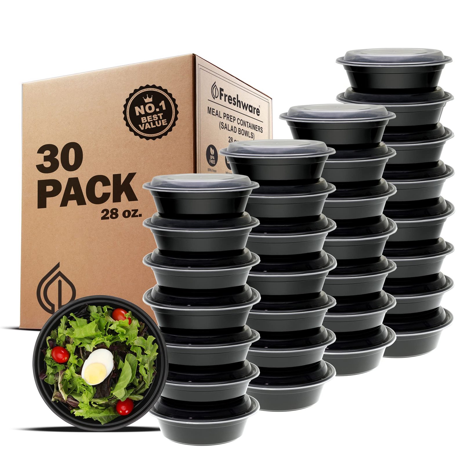 Freshware Meal Prep Bowl Containers [30 Pack]...