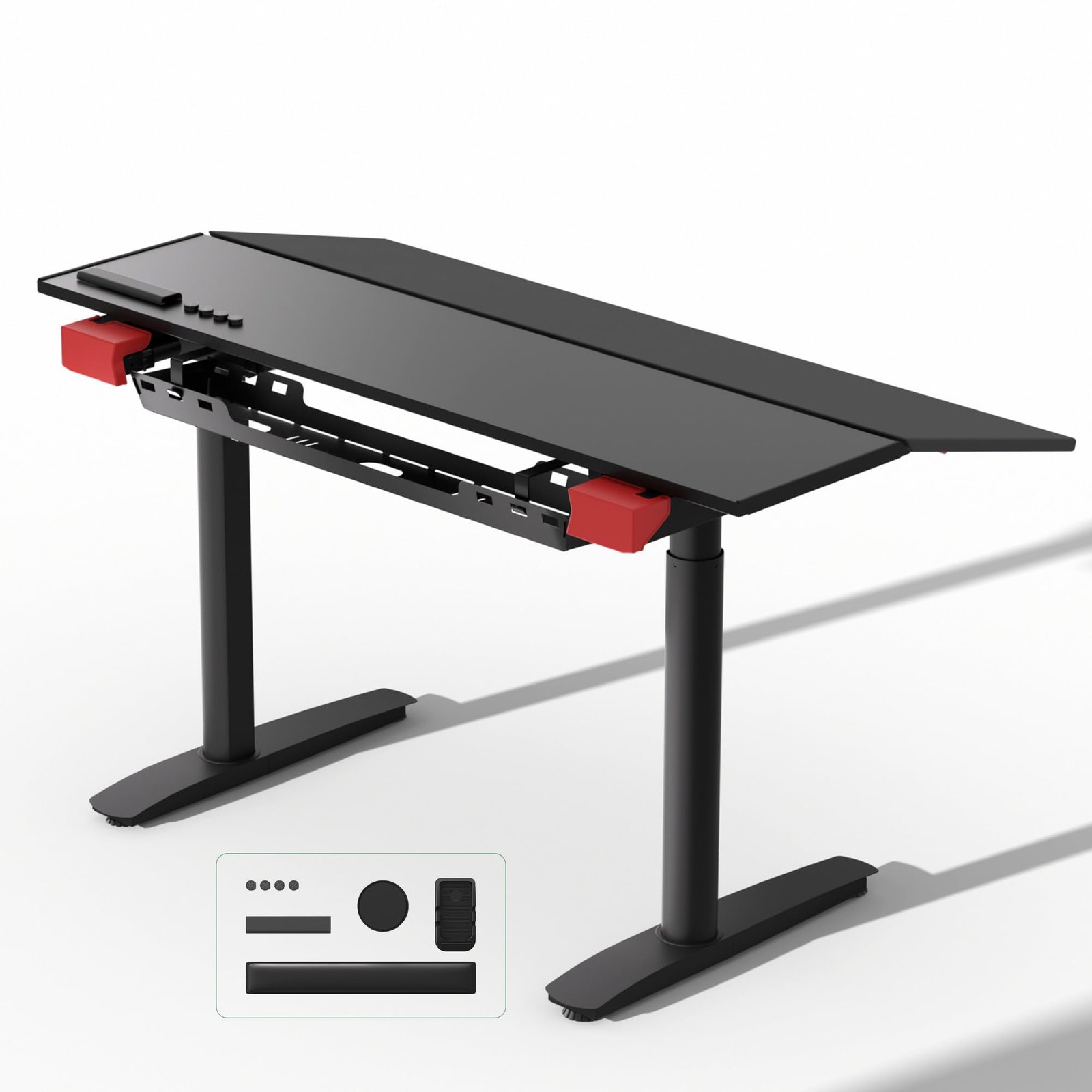 JWX 55 Inch Tilt Standing Desk, 4 Motor Elect...