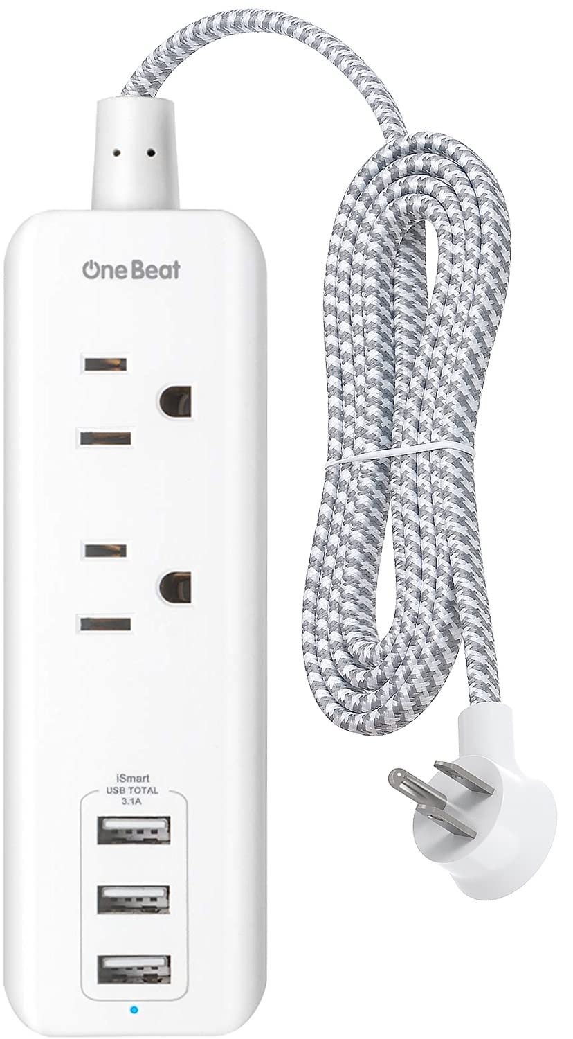 Power Strip with USB - 2 Outlets 3 USB Ports(...