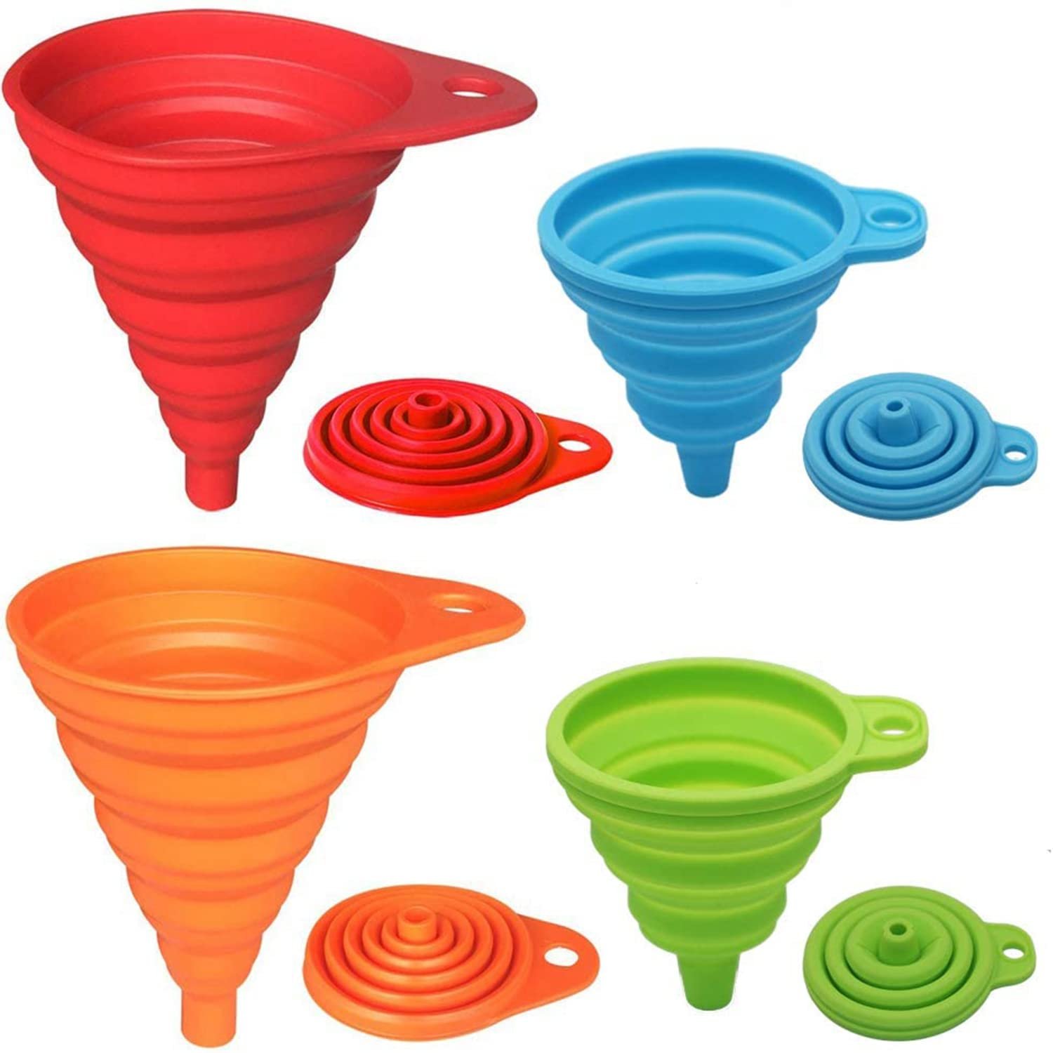 KongNai Kitchen Funnel Set 4 Pack, Small and ...