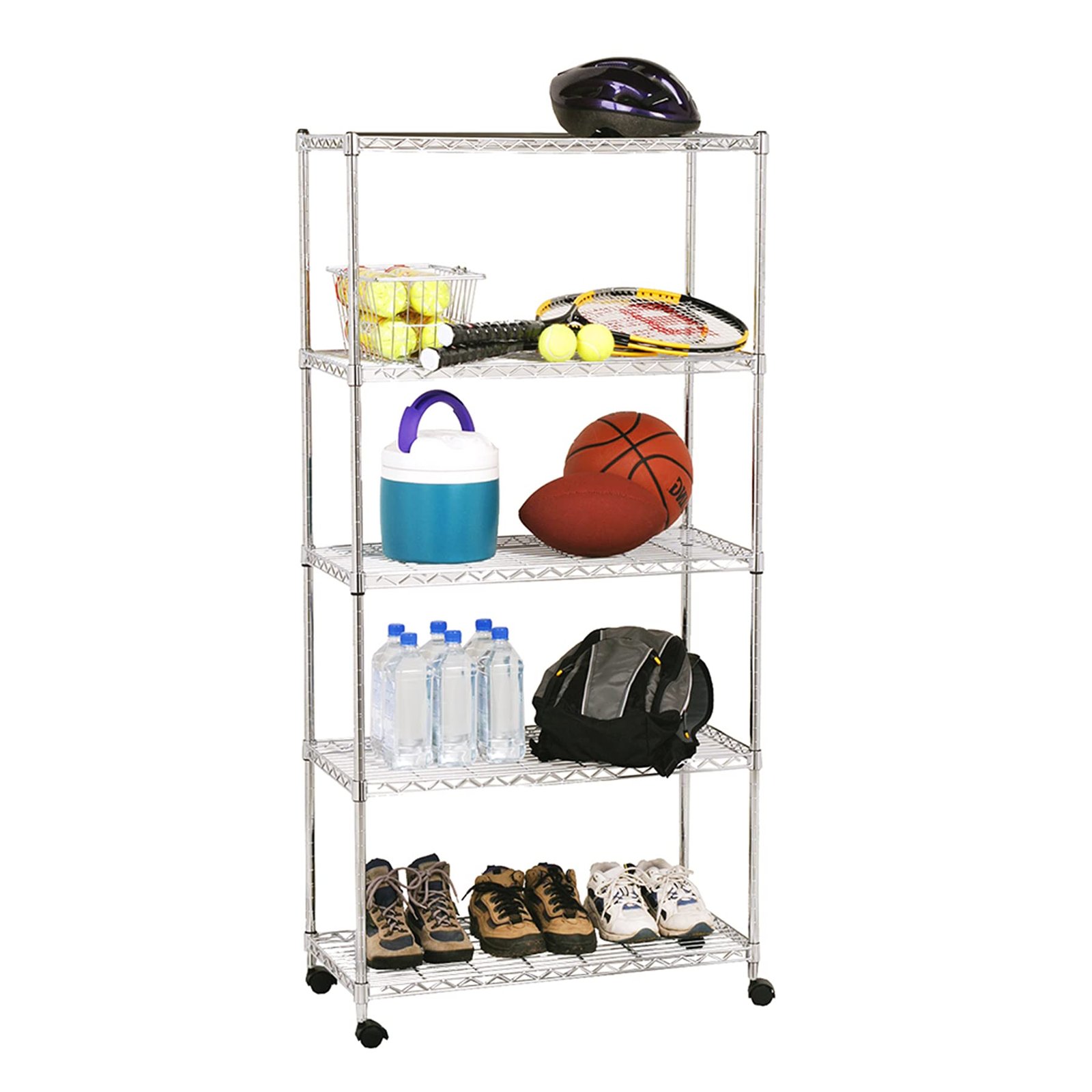 Seville Classics 5-Tier Steel Wire Shelving w...