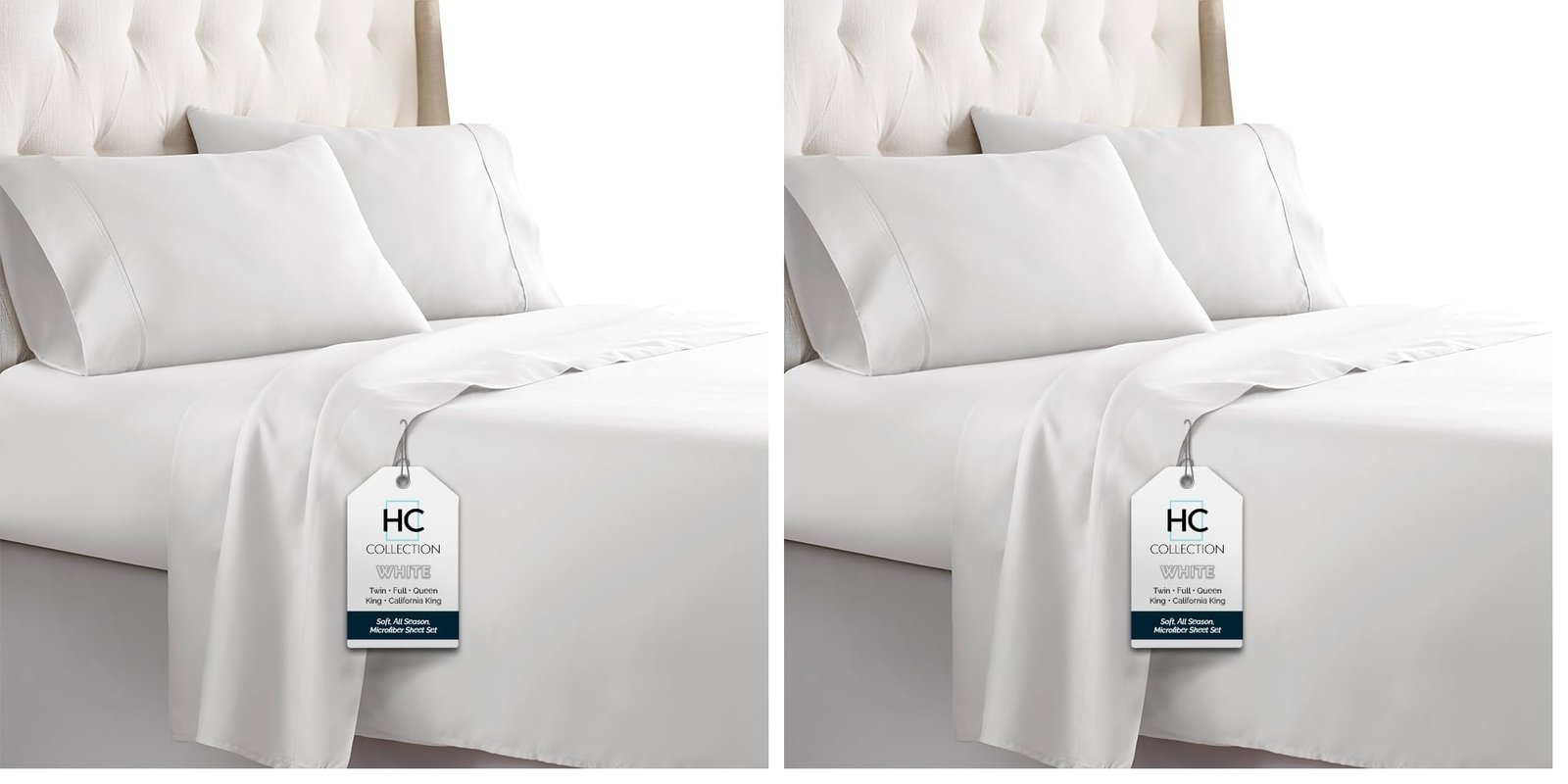 HC COLLECTION Bed Sheets Set, Hotel Luxury Pl...