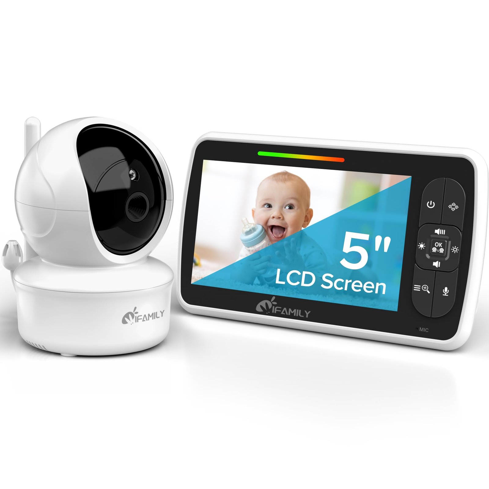iFamily Baby Monitor,5" Screen with 30Hrs Bat...