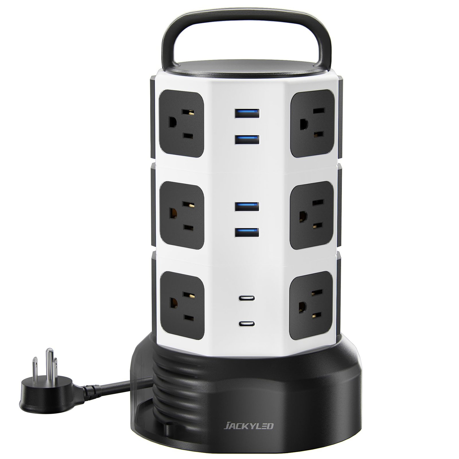 JACKYLED Power Strip Tower Surge Protector, 1...