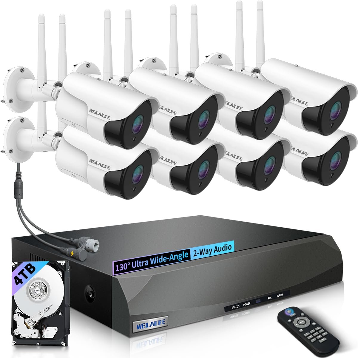 Outdoor Wireless Security Camera System, Home...