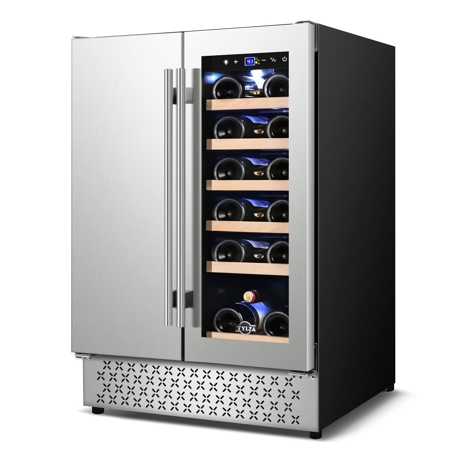 Tylza Wine and Beverage Refrigerator, 24 Inch...