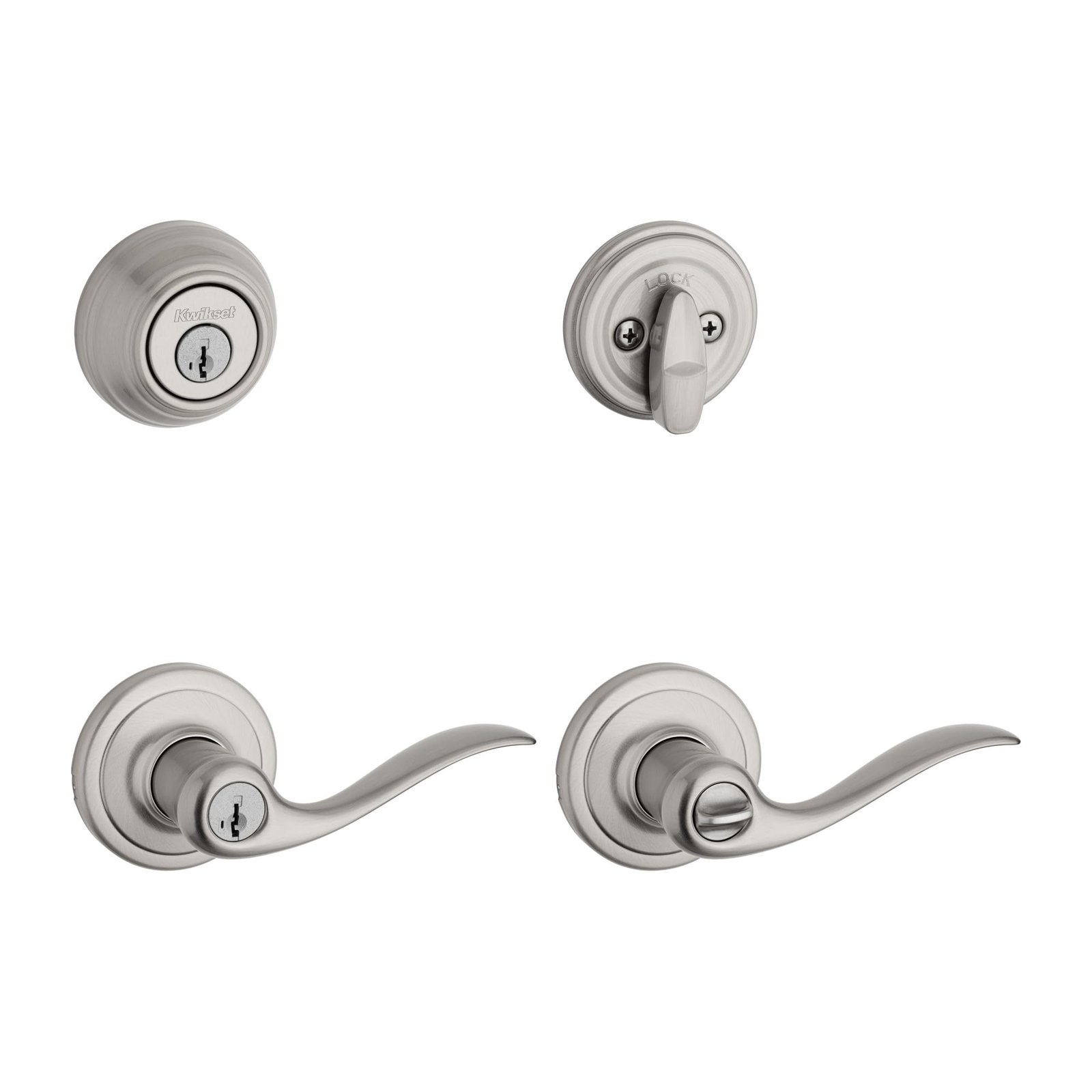 Kwikset Tustin Front Door Lock Set with Deadb...