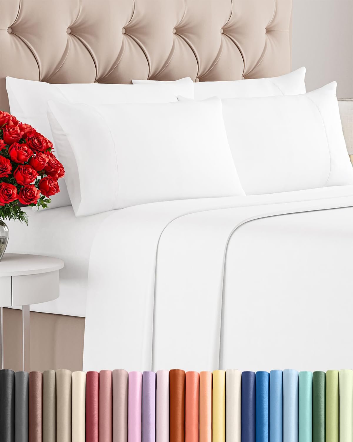 King 6 Piece Bed Sheet Set - Comfy, Breathabl...