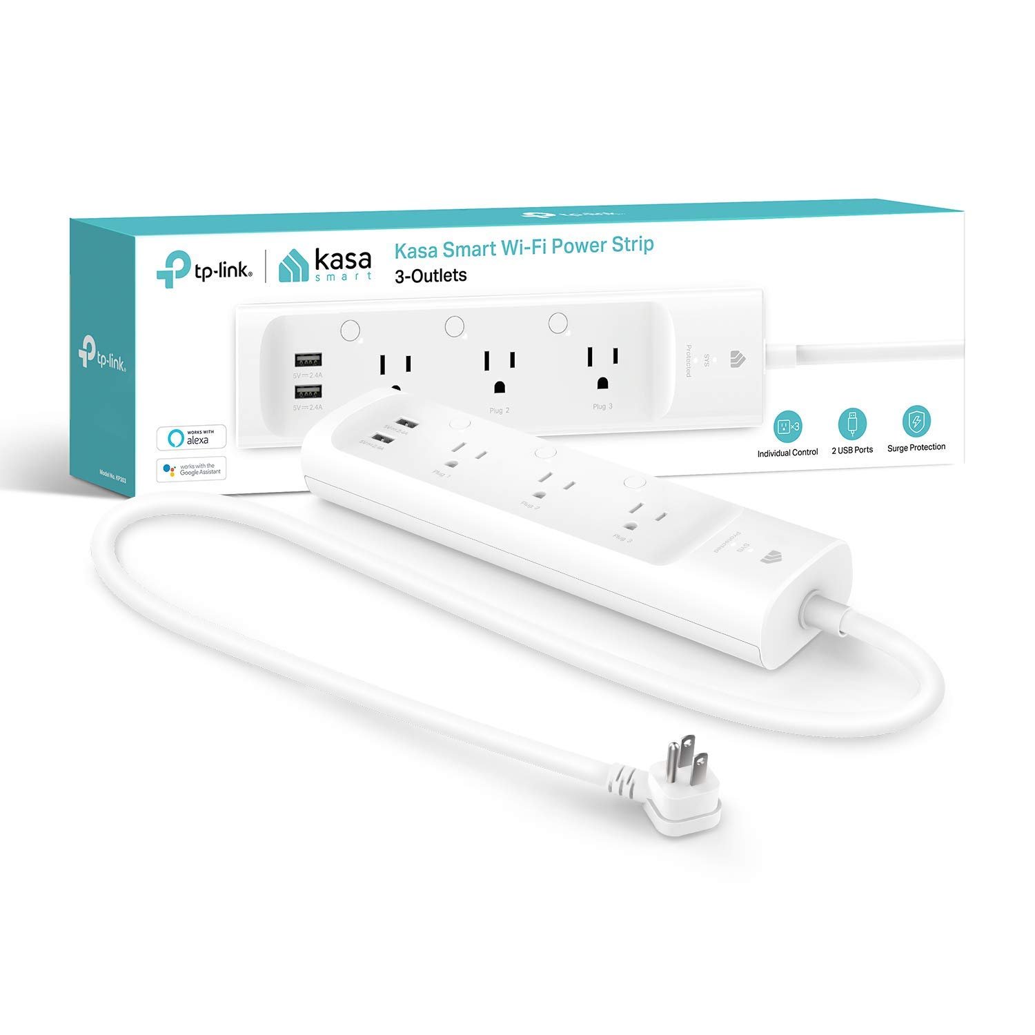 Kasa Smart Plug Power Strip, KP303, Smart Out...