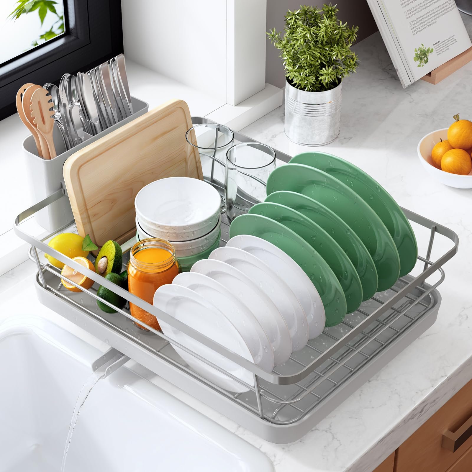 Kitsure Dish Drying Rack for Kitchen Counter,...
