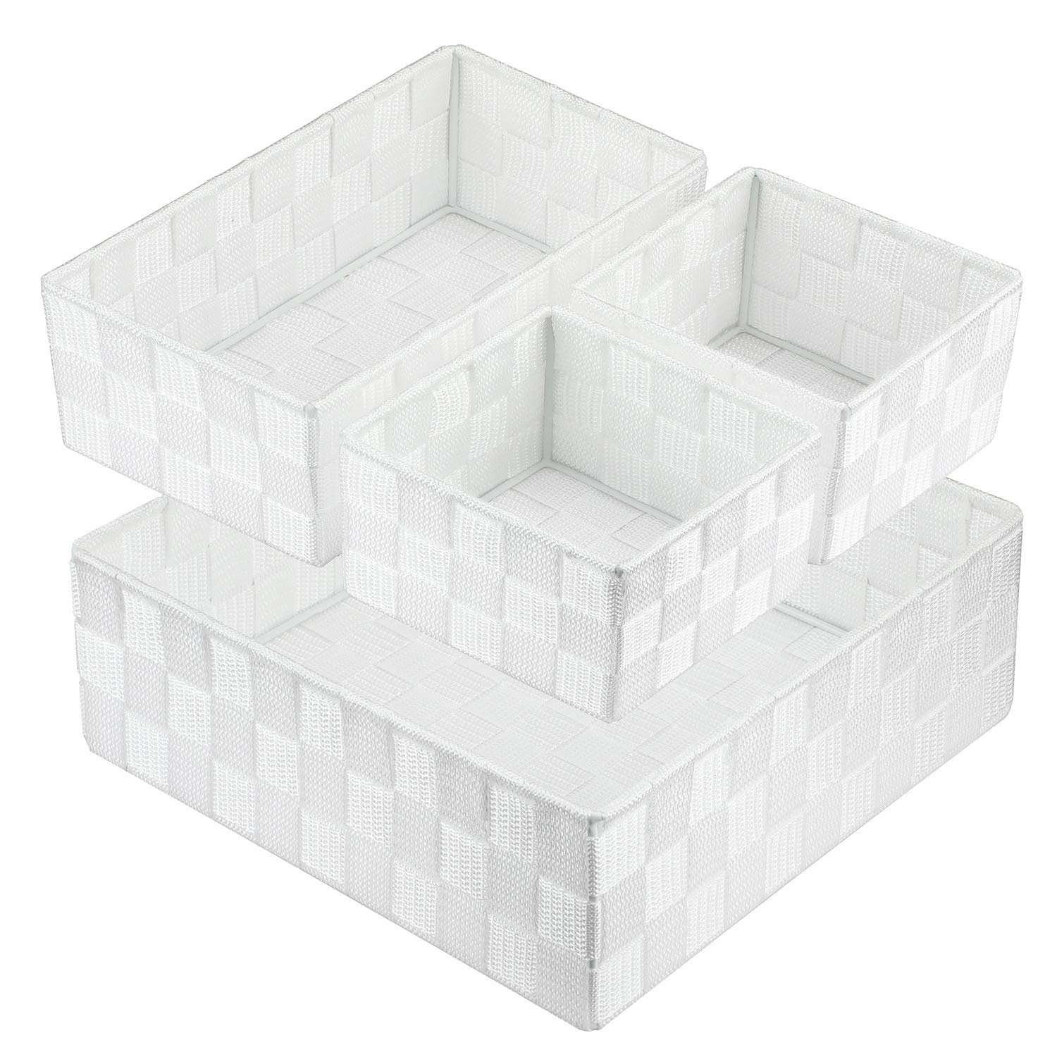 Posprica Woven Storage Box Cube Basket Bin Co...