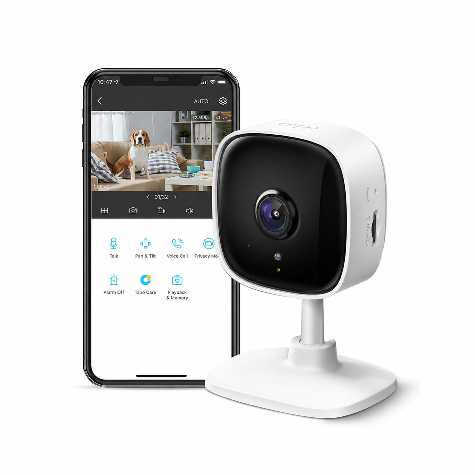 Tapo 1080P Indoor Security Camera, Baby Monit...